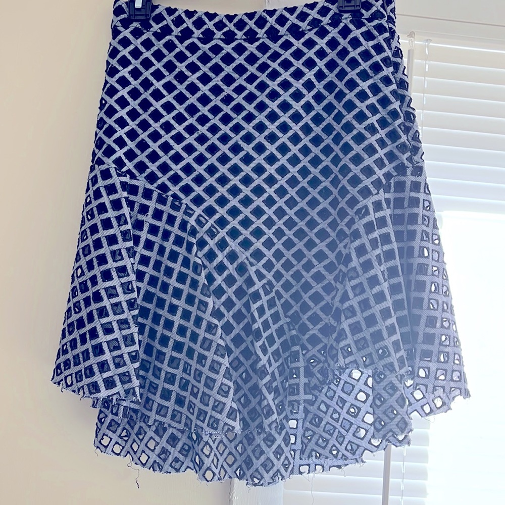 Kendall & Kylie blue geometric skirt